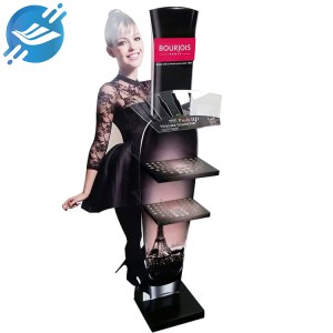 Black and red acrylic cosmetic lipstick floor display stand/cabinet