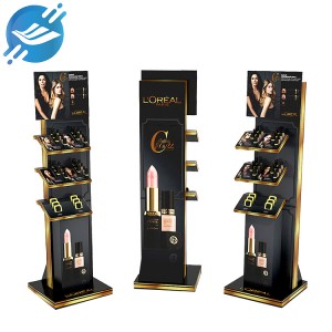 Nahiangay nga mga produkto sa makeup nga acrylic floor display stand