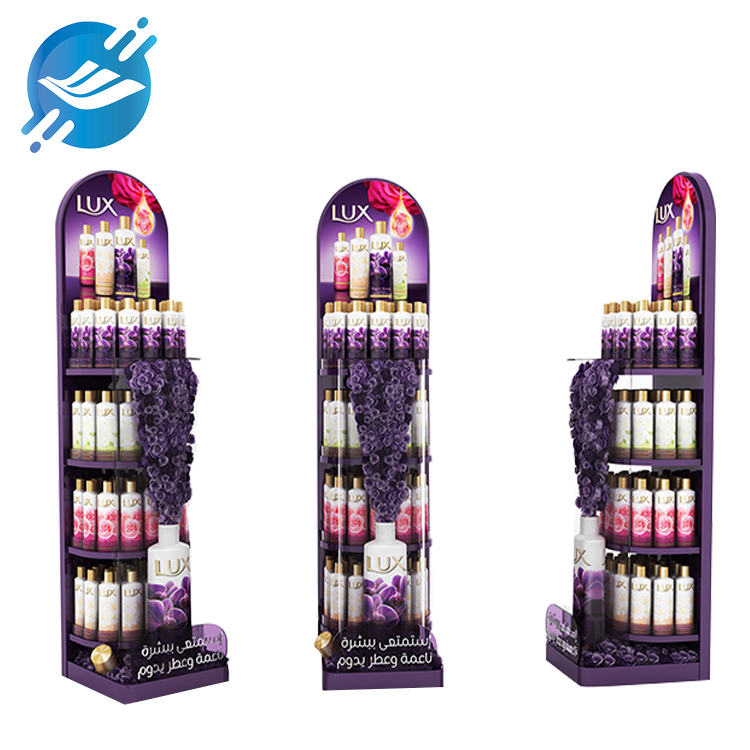 Supermarket Rack Shelf Mga Produkto sa Pangangalaga sa Buhok Display Rack MDF Perfume Shampoo Display Stand