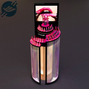 Customized lipstick nail polish make up product counter table top Metal cosmetic display stand