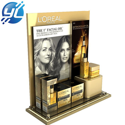 Custom Cosmetics Display Stand For Sale With Luxury Cosmetic Display Shelf
