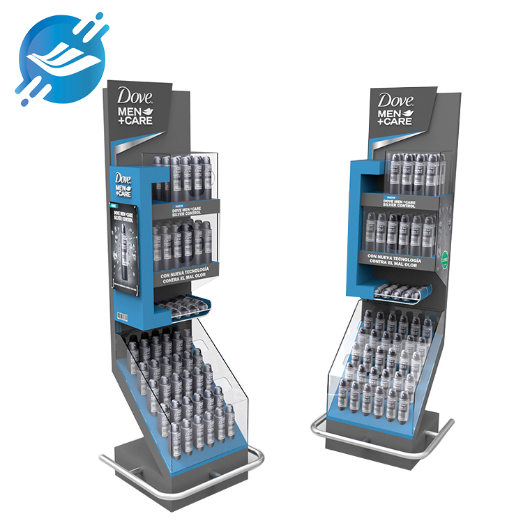 tilpasset metalgulv hudplejeprodukter herre forfriskende spray display stand