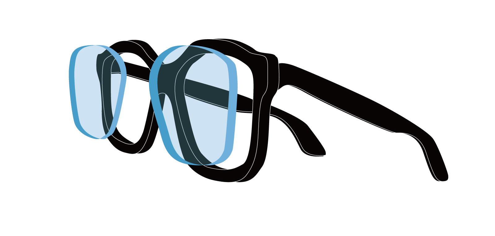 Ultra thin lenses for glasses