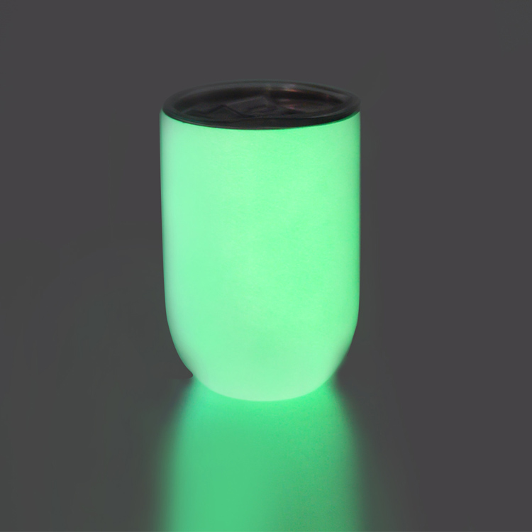 High Quality for Sublimation Mugs Color Change - Green Glow In The Dark 12oz Sublimation Straight Edge Wine Tumbler – Uplus Featured Image