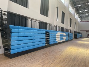 YY-LN-P telescopic bleacher retractable seating system for school