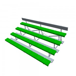 4-Rows Outdoor/Indoor Simple Type ALuminum Portable Bleachers With Plastic Seat
