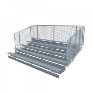 5-Rows Simple Type ALuminum Portable Bleachers With Backrest For Outdoor/Indoor