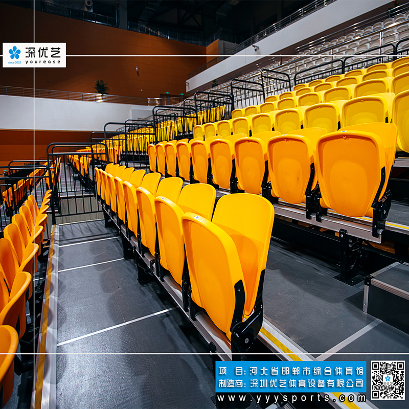Gym Telescopic Bleachers Rear-folding Stadium Chair Retractable Bleachers Stadium seat for Sale      YY-ZT-P Featured Image