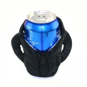 Insulated Beer Soda Bottle Cover Sleeve Koozies Can Cooler Holder With Zipper