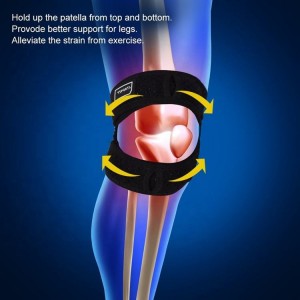 Neoprene Adjustable Dual Strap Band Brace for Knee Support