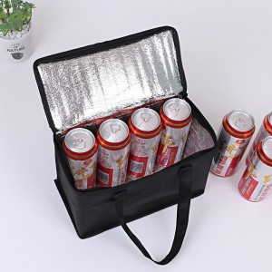 Portable non-woven insulation bag portable zipper ice bag