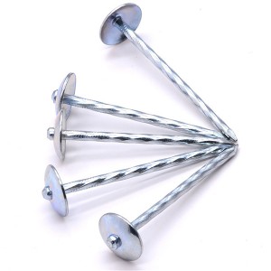 ODM Supplier China Umbrella Head Roofing Nails Zinc Plated (9BWG*2′′—9BWG*2.5′′)