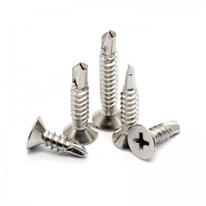 Stainless Steel 1000 Hours finishing Flat Head Self Drill tail Screws