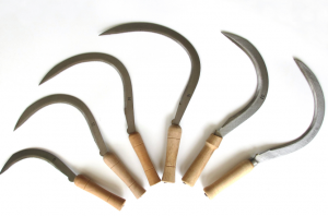 Steel Grass Tooth Sickle with Wooden Handle on Hot sale