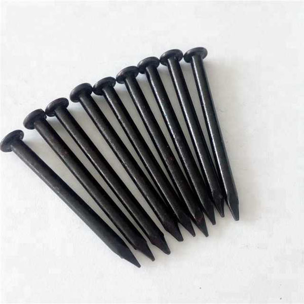 FLUTED Spiral Smooth Flat DIN Steel Concrete Nail Factory Cement Nail Black Concrete Nail Featured Image