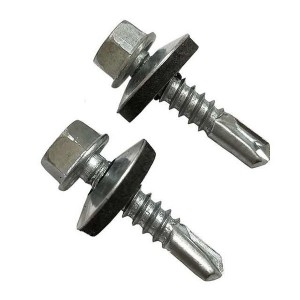 China Suppliers DIN 7504 Stainless Steel Self Drilling Screw With Rubber Washer Hex Head Self Drilling Roofing Crew