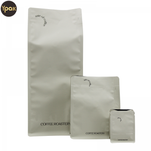 ફૂડ પેકેજીંગ માટે કસ્ટમ માયલર પ્લાસ્ટિક એલ્યુમિનિયમ 20G 100G 250G 1KG ફ્લેટ બોટમ કોફી બેગ