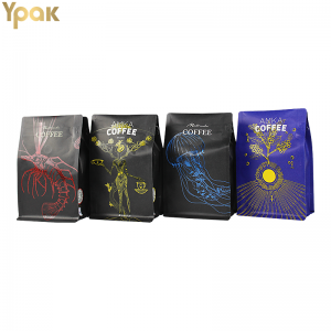Custom Design Digital Printing Matte 250G Kraft Paper Uv Bag Coffee Packaging With Slot/Pocket
