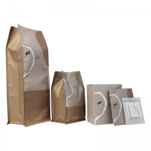 Көтерме Арнайы ыстық штамп Тегіс түбі 250Г 1кг кофе дәндерін орау пакеттеріне арналған жиынтық