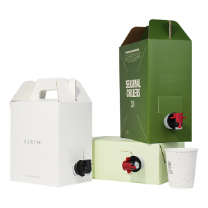 Dispenser anggur air grosir berkualitas tinggi 3l tas ramah lingkungan kraft dalam kotak kemasan plastik cair