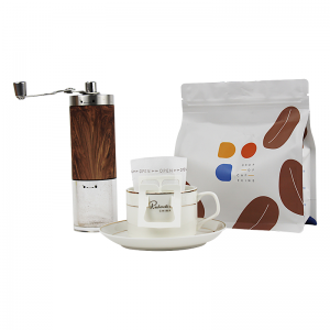 Komposztálható/biológiailag lebomló hordozható csepegtető kávé/tea szűrőtasakok