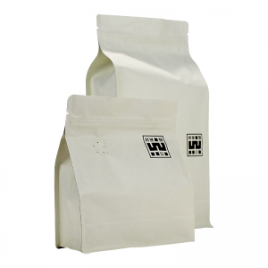 Beg Kopi Boleh Kompos Cetakan UV Dengan Injap Dan Zip Untuk Pembungkusan Kopi/Teh