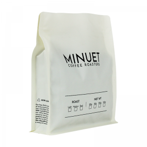 Muovinen mylar rough mate viimeistelty tasapohjainen kahvipussi venttiilillä ja vetoketjulla kahvipapujen/teen pakkaamiseen