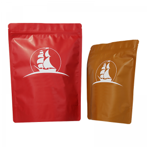 Kantong kopi kantong plastik kanthi tutup lan zipper kanggo kopi / teh / panganan