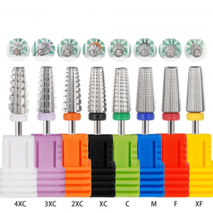 5 in 1 Nail Drill Bits Rotary Burrs Electric Nail File for Manicure Pedicure Tools Carbide Drill