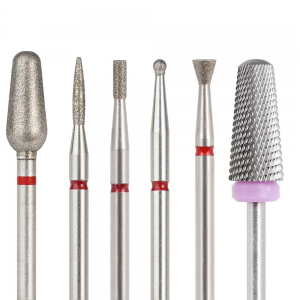 High End Nail Drill Bit Sets 6pcs Tungsten Carbide Bit & Diamond Burs Manicure Tools
