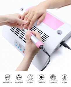 5 in 1 Rechargeable Nail Drill 30000rpm All-Around Nail Dust Collector With Uv Led Manicure Light Lamp