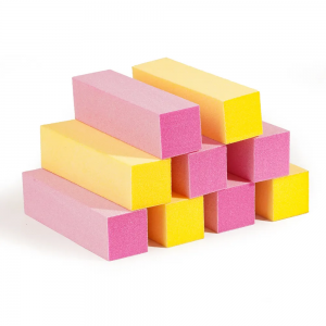 Pink Yellow White Color Nail File Buffer #120 Sanding Buffer Block for Beauty Salon