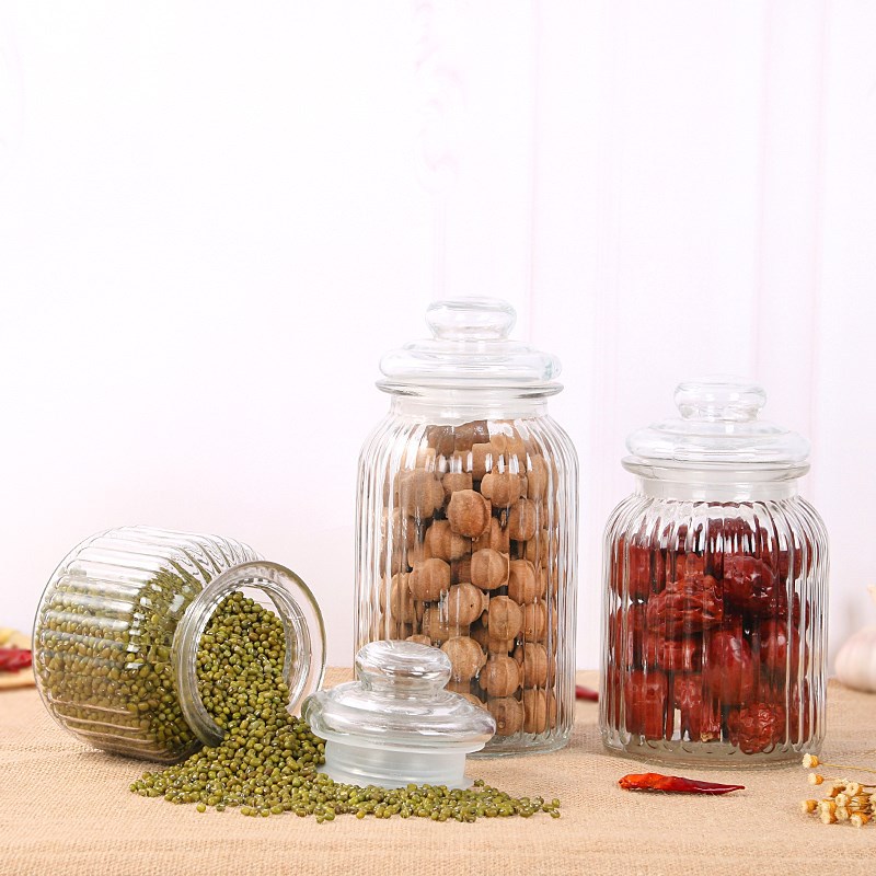 Wholesale Wide Mouth Large Glass Food Storage Jar With Glass Lid  Manufacturer and Supplier