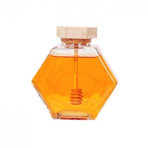 100ml 220ml 380ml Hexagon glass Honey Jar