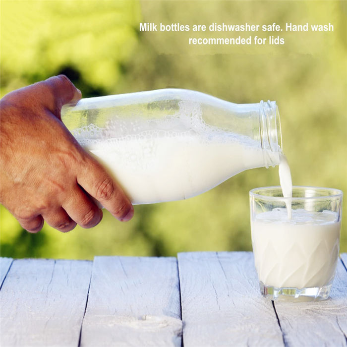 33oz Glass Milk Bottle With Metal Screw Cap Featured Image