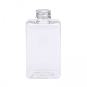 Wholesale 500ml Flat Square PET Plastic Bottle for Juice Beverage Drinking