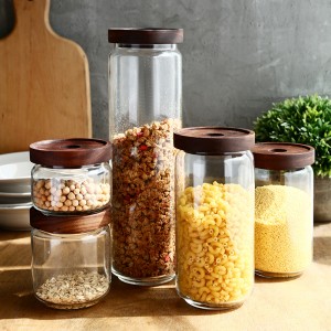 Storage Container Jar Borosilicate Glass Jar For Coffee Bean Tea Food