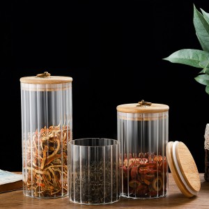 1150ml 800ml 550ml SpicesCandy Biscuit Glass Storage Jar For Kitchen