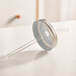 Diamond embossed Mason Jug Straw Cup Cafe Clear Minimalist Glass Water Bottle Mason Jar