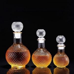 50ml 250ml 500ml 750ml 1000ml Creative Miniature Empty Vodka Whiskey Decanter Glass Bottle