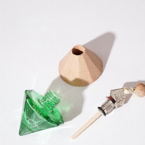 Support Customize Color 10ml Car Perfume Glass Bottle With Wooden Cap