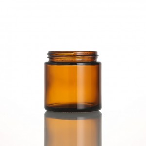 Amber Cosmetic Glass Jar