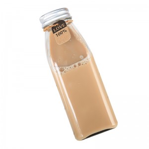 Wholesale 300ml 350ml 500ml Sealed Juice Drink Bottle Coffee Milk Tea Bottle Glass Bottle