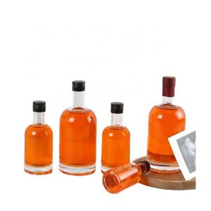 Customized Clear 100ml 200ml 330ml 375ml 500ml 750ml 1000ml Wine Vodka Tequila Glass Liquor Bottle