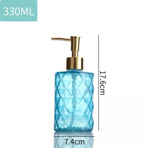 Premium Glass Soap Dispenser – 330ml Empty Transparent Foam Pump Bottle