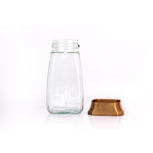 100g glass container for instant coffee storage with plastic lid