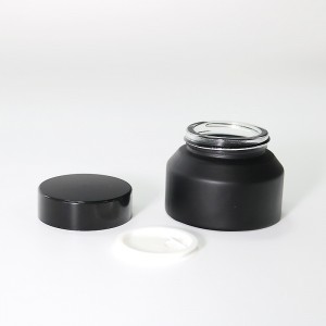 Custom 15ml 5g 15g 30g 50g Empty Colorful Glass Black Matt Cosmetic Cream Jar