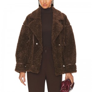746 Fake Fur Lapel Short Jacket Coat Blazer