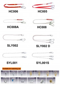SYL002D Rope Lanyard for Fall Protection with Double Big Hook