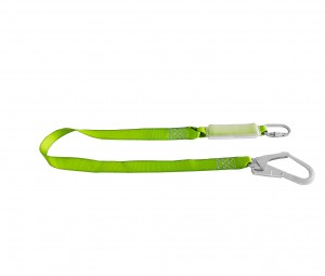 HC006 Shock absorbing lanyard for fall protection in webbing belt with Big Hook